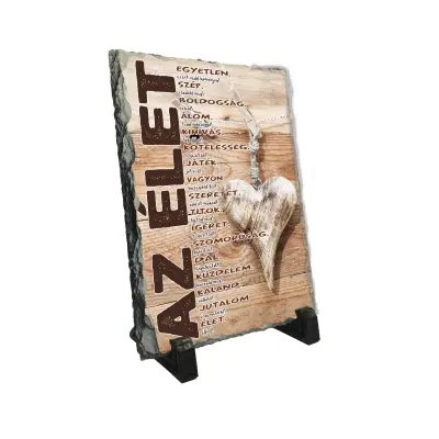 Az elet, piatra ardezie personalizata, cu mesaj model, pa135